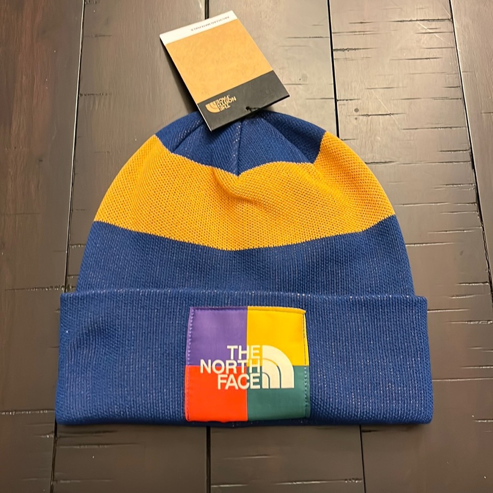 The North Face Color Block Beanie Winter Hat Cap Adult One Size Mens Women’s